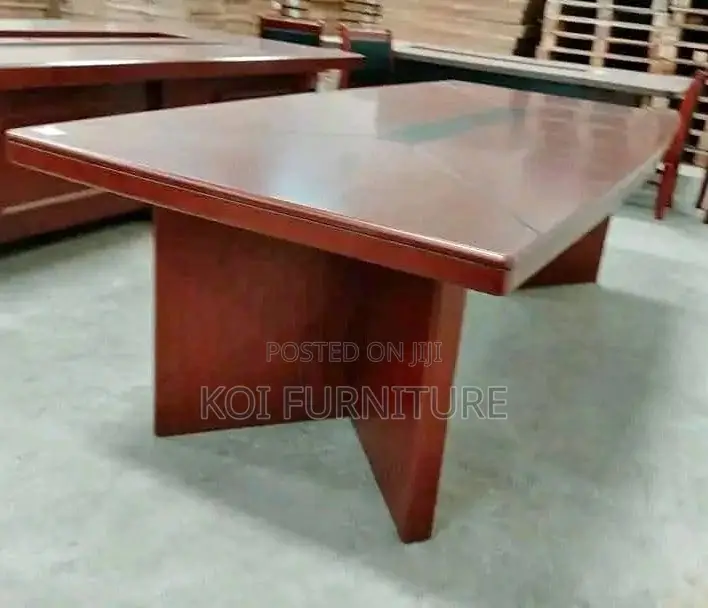 Boardroom Table; 2400mm Red Mahogany Executive Meeting Boardroom Table