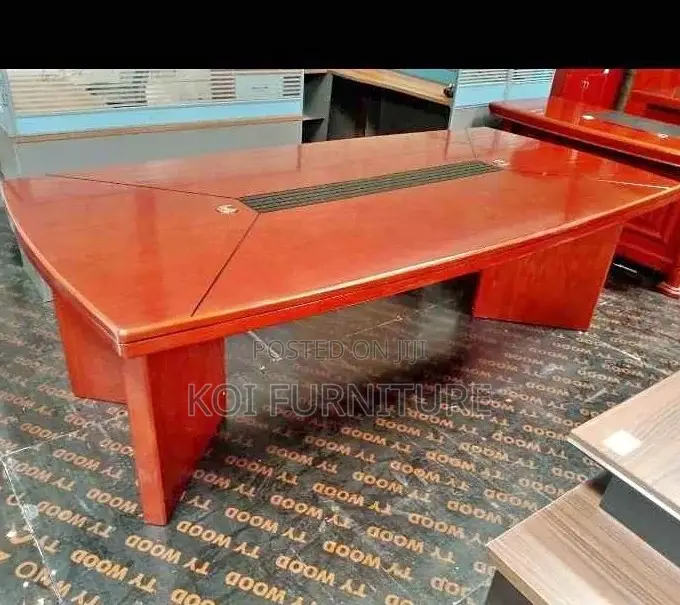 Boardroom Table; 2400mm Red Mahogany Executive Meeting Boardroom Table