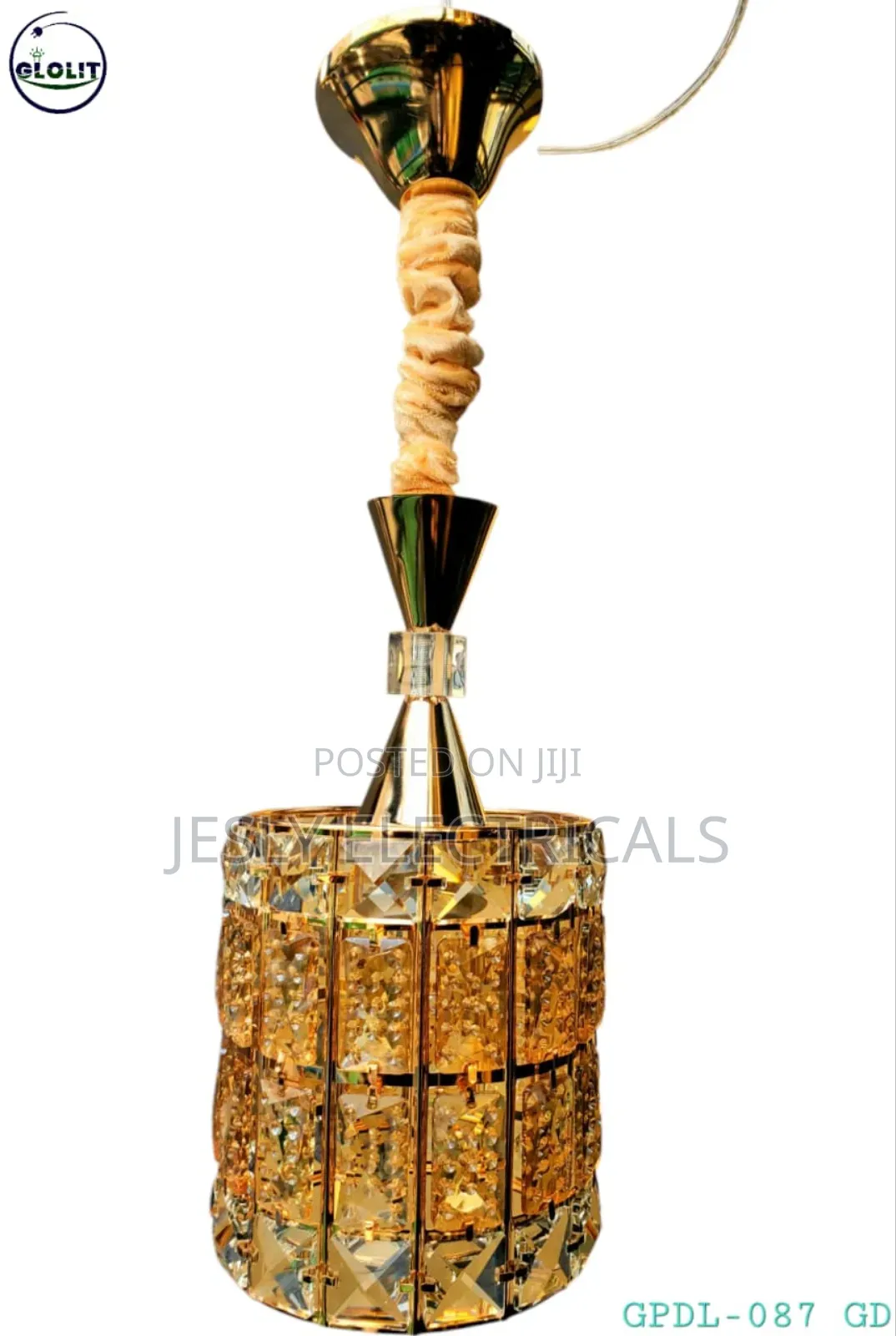 Gold Crystal Pendant Light