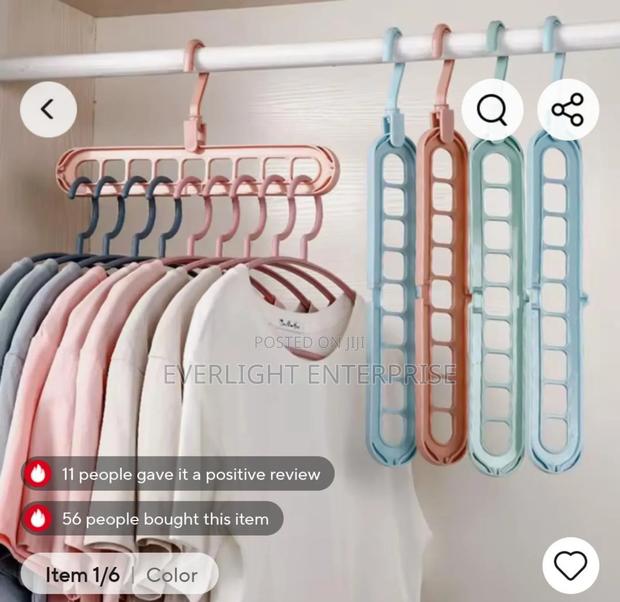9 Holes Wardrobe Storage Rack - main view