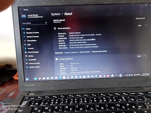 Laptop Lenovo ThinkPad X260 16GB Intel Core i7 SSD 500GB - thumbnail 5