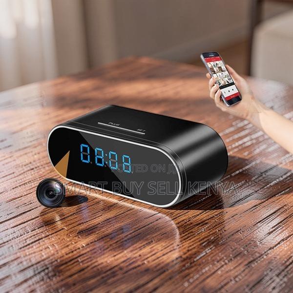 Secret Monitoring Cam 1080p Full Hd Table Clock Wifi Spy Hidden Camera