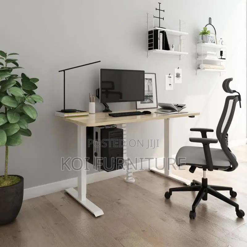 Office Desk; Adjustable 1.2m Top Sit Stand Working Electric Table