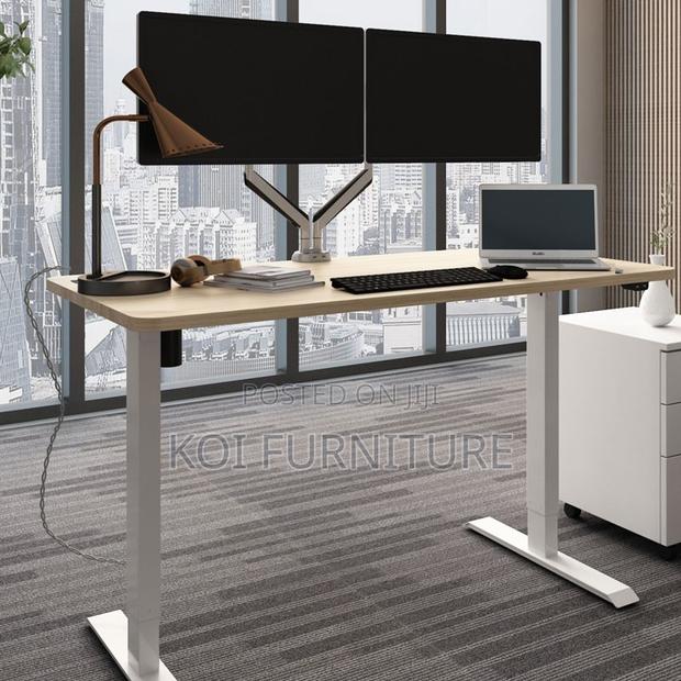 Office Desk; Adjustable 1.2m Top Sit Stand Working Electric Table - thumbnail 6