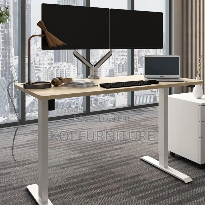 Office Desk; Adjustable 1.2m Top Sit Stand Working Electric Table