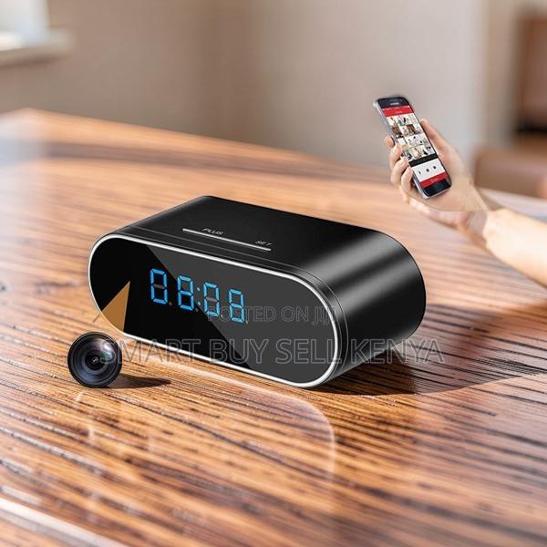 Wireless Connection 1080p Hd Mini Table Clock Wifi Spy Hidden Camera