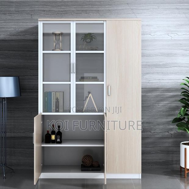 Office Cabinet; Wooden Storage Cabinet With 3 Lockable Doors - thumbnail 3