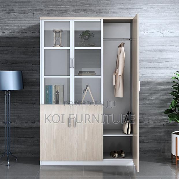 Office Cabinet; Wooden Storage Cabinet With 3 Lockable Doors - thumbnail 4