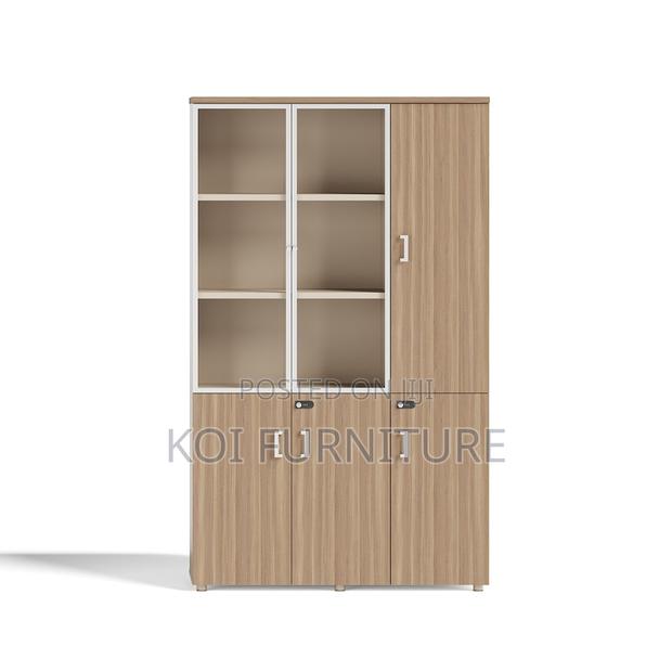 Office Cabinet; Wooden Storage Cabinet With 3 Lockable Doors - thumbnail 5