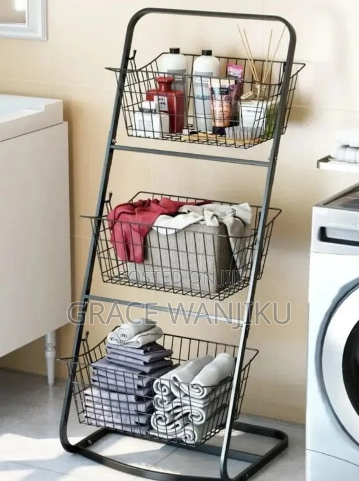 Metallic Mesh 3 Layer Storage Rack *