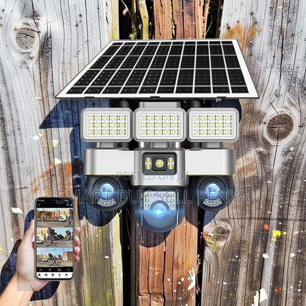 Wireless Connectivity 30mp 4g Triple Lens Camera With Solar Floodlight