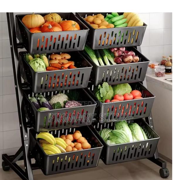 4 Tier Kitchen Vegetable Storage Rack Organizer
