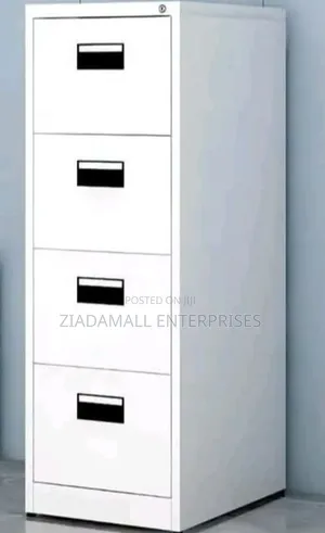 Durable 4-Drawer Metallic Filing Cabinet for Secure Office Storage