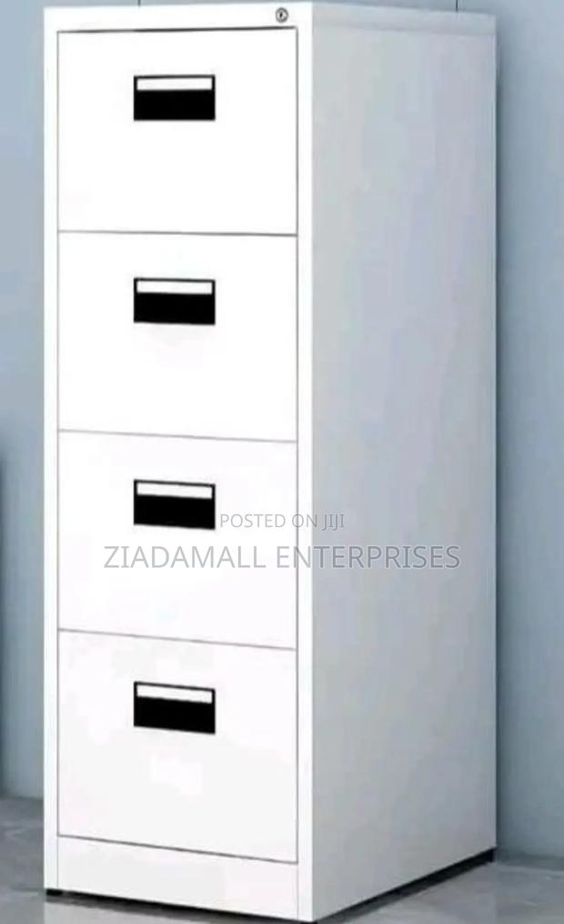 Durable 4-Drawer Metallic Filing Cabinet for Secure Office Storage