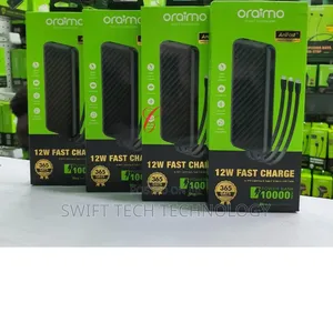 Power Bank Oraimo 10,000amh With Inbuilt Cables