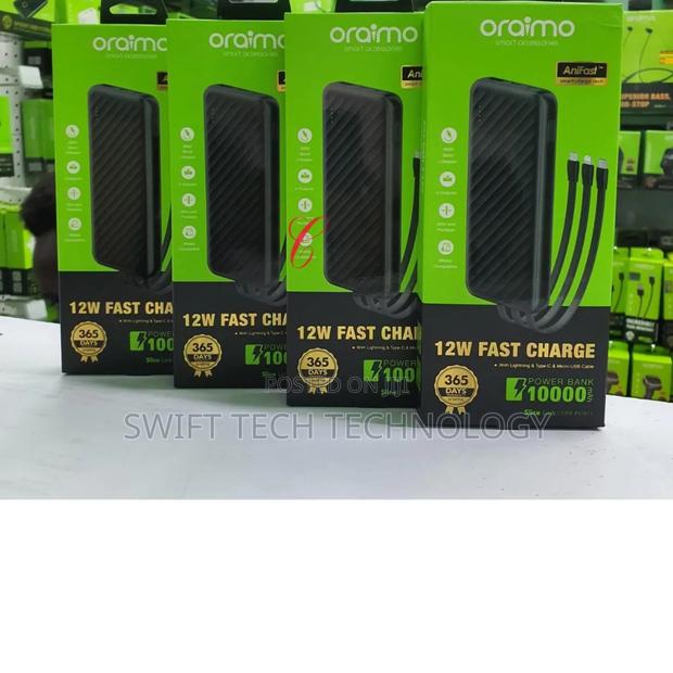 Power Bank Oraimo 10,000amh With Inbuilt Cables - thumbnail 3