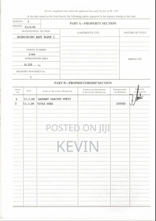 One Acre Thika Gwa Kairu Touching Tarmac - thumbnail 3