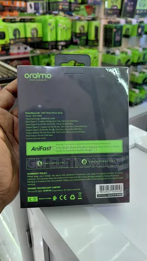 20,000mah, 30w Portable Power Bank- Built-in Type-C Cable and Anifast