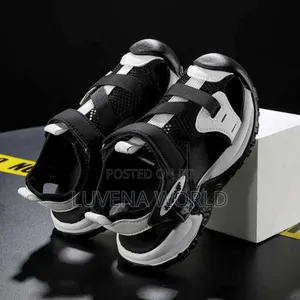 Black White Kids Sandals