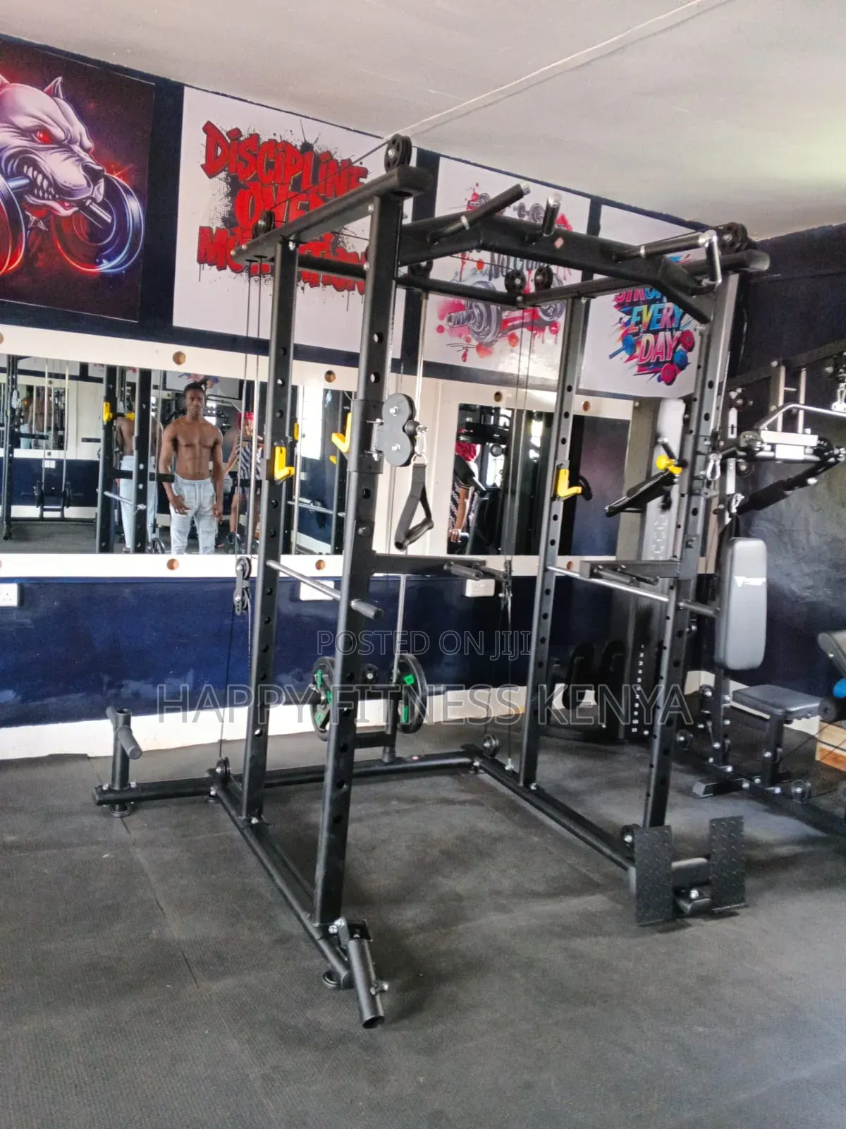 Multi-Function Power Cage Super Rack With Cable Cross