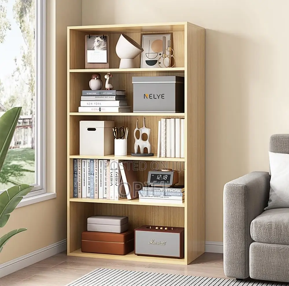 Book Shelfs :- Modern 5-Tier Corner Bookshelf for Small Spaces