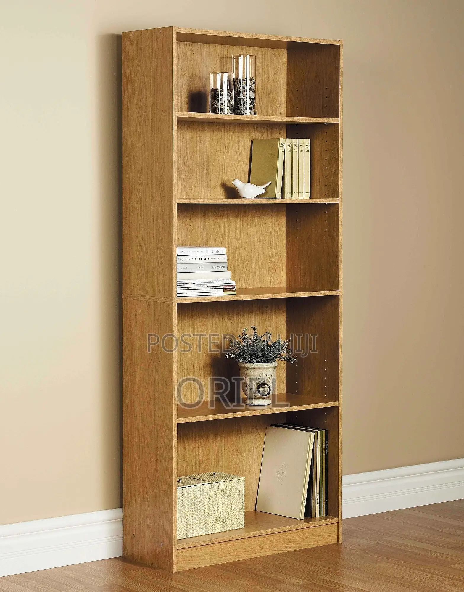 Book Shelfs :- Modern 5-Tier Corner Bookshelf for Small Spaces