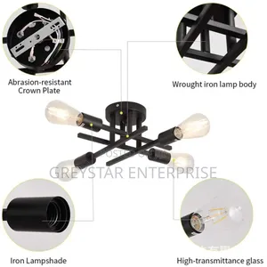 Modern 4-Bulb Ceiling Lights Living Room Bedroom Decor Lights