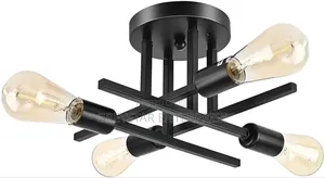 4-Bulb Ceiling Lights Living Room Warm Lighting Modes