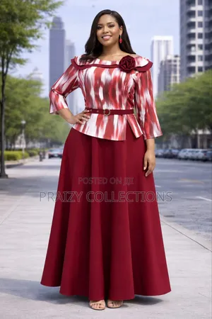 Elegant Peplum Maxi Dress