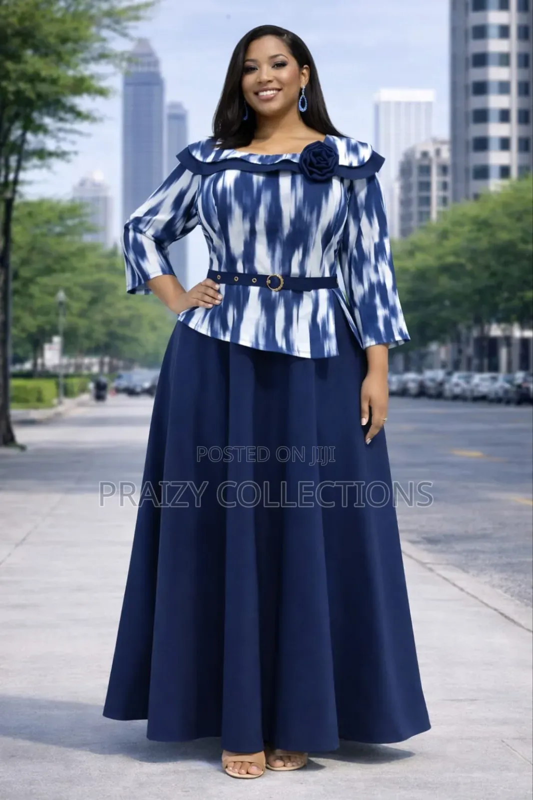 Elegant Peplum Maxi Dress