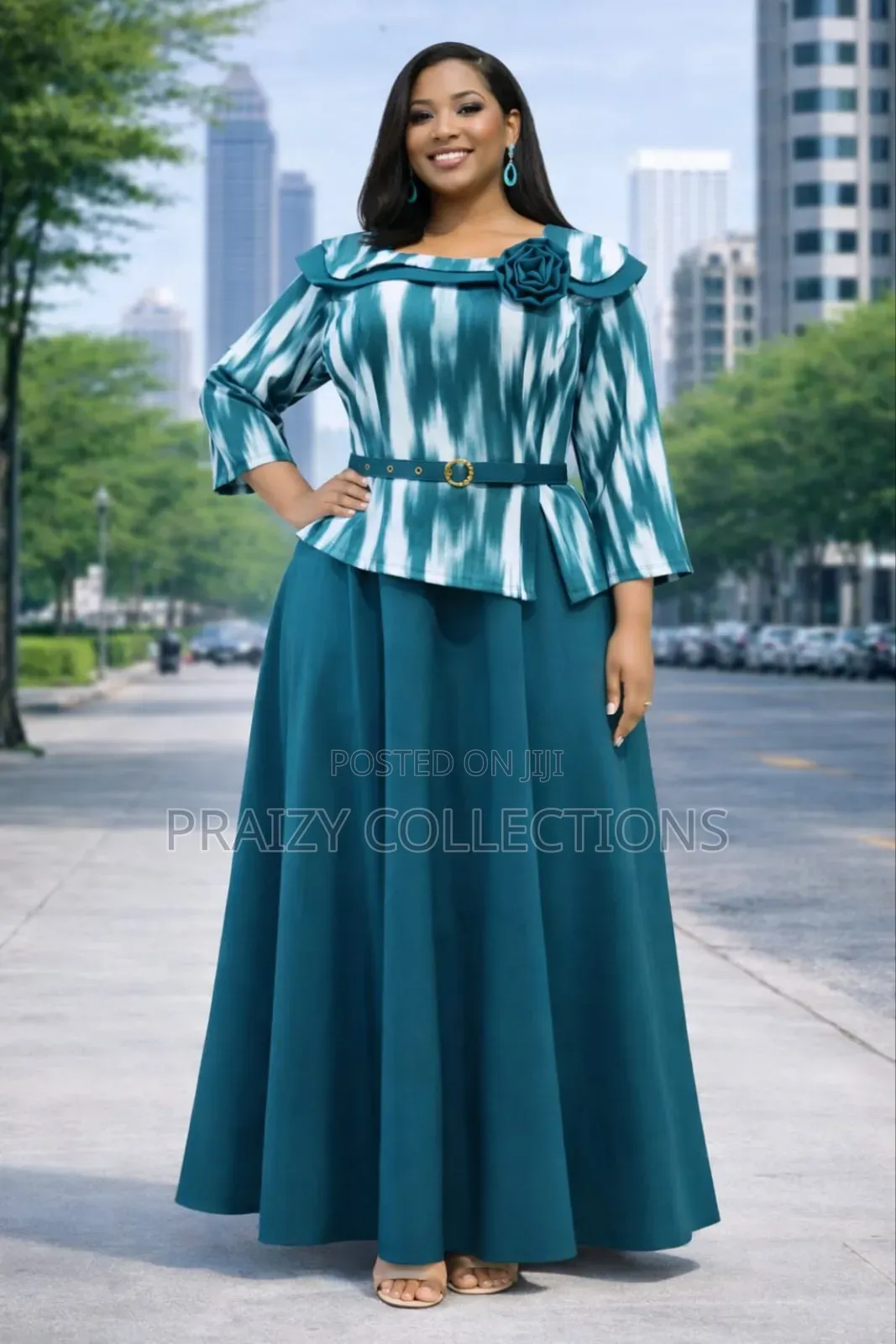 Elegant Peplum Maxi Dress