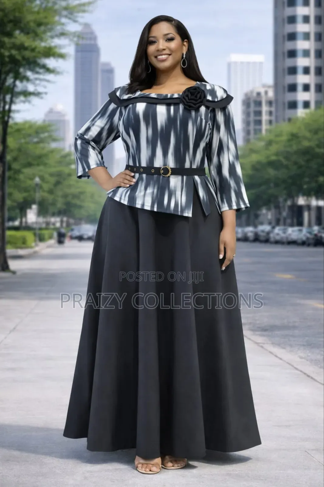 Elegant Peplum Maxi Dress