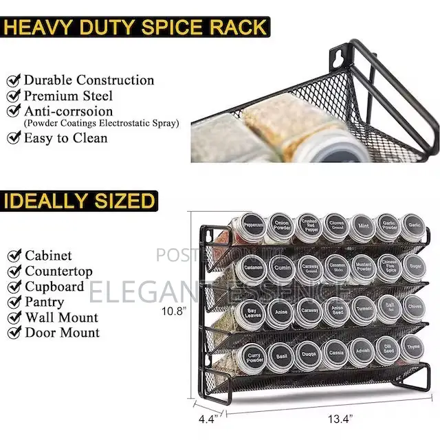 4 Layer Rack With 28pcs Bottles With Labels and White Pen