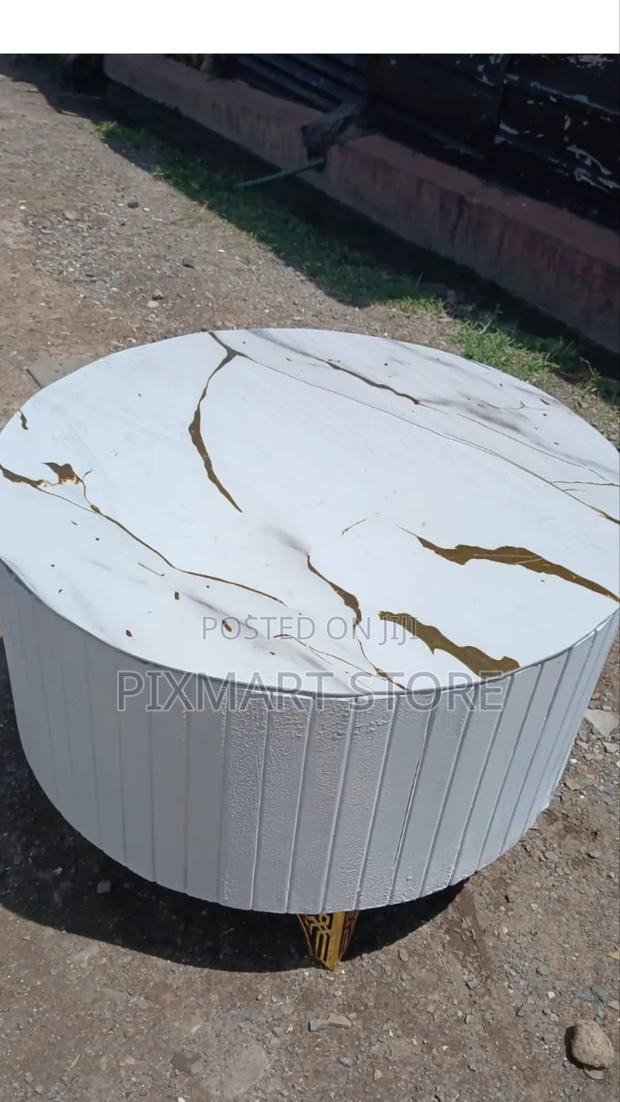 Marble Top Fluted Coffee Table Modern Luxury Design