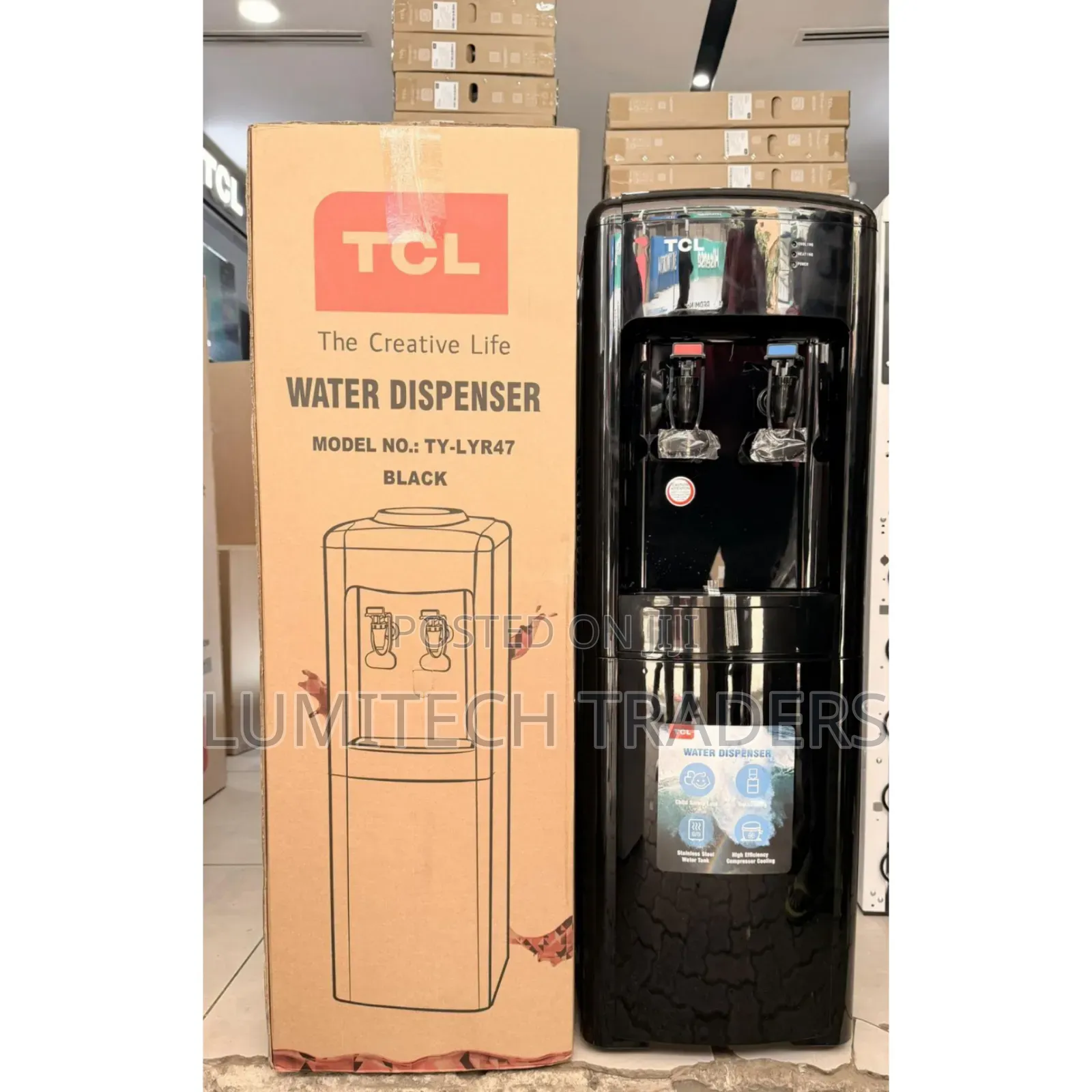 TCL Water Dispenser R47 - Hot,Normal Cold ( Black)