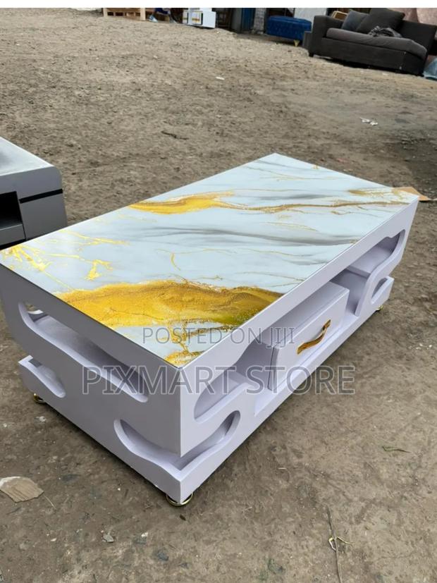 Stylish Executive Coffee Table With Premium Marble Top