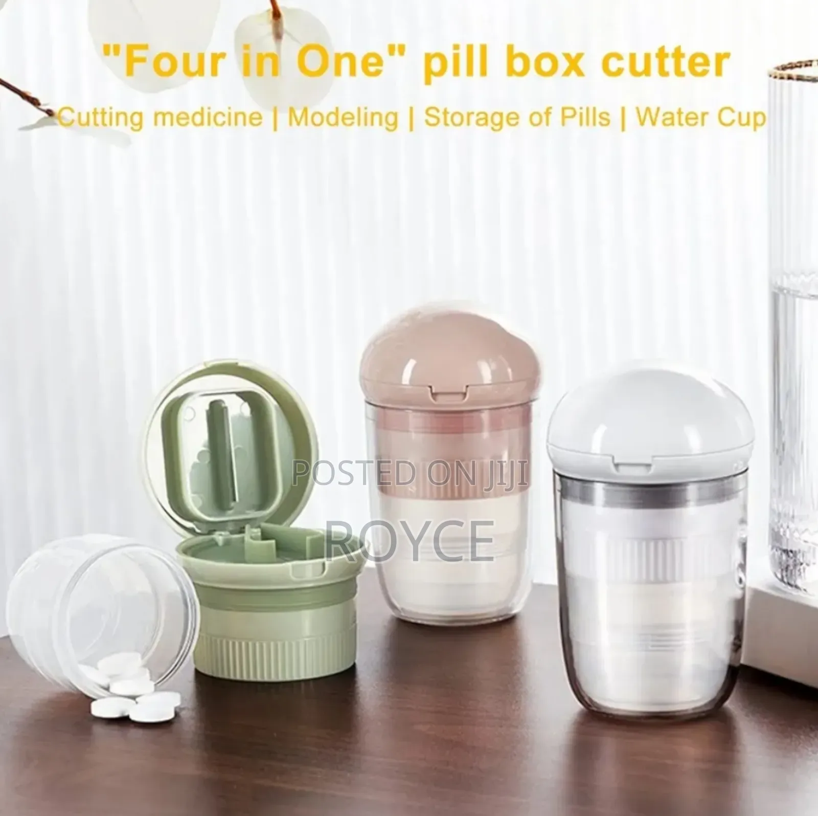 4 in 1 Pill Crusher Medicine Box