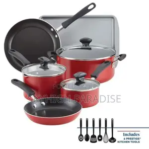 *Edenburg 15pc Cookware Set(Red )*
Induction Enabled*