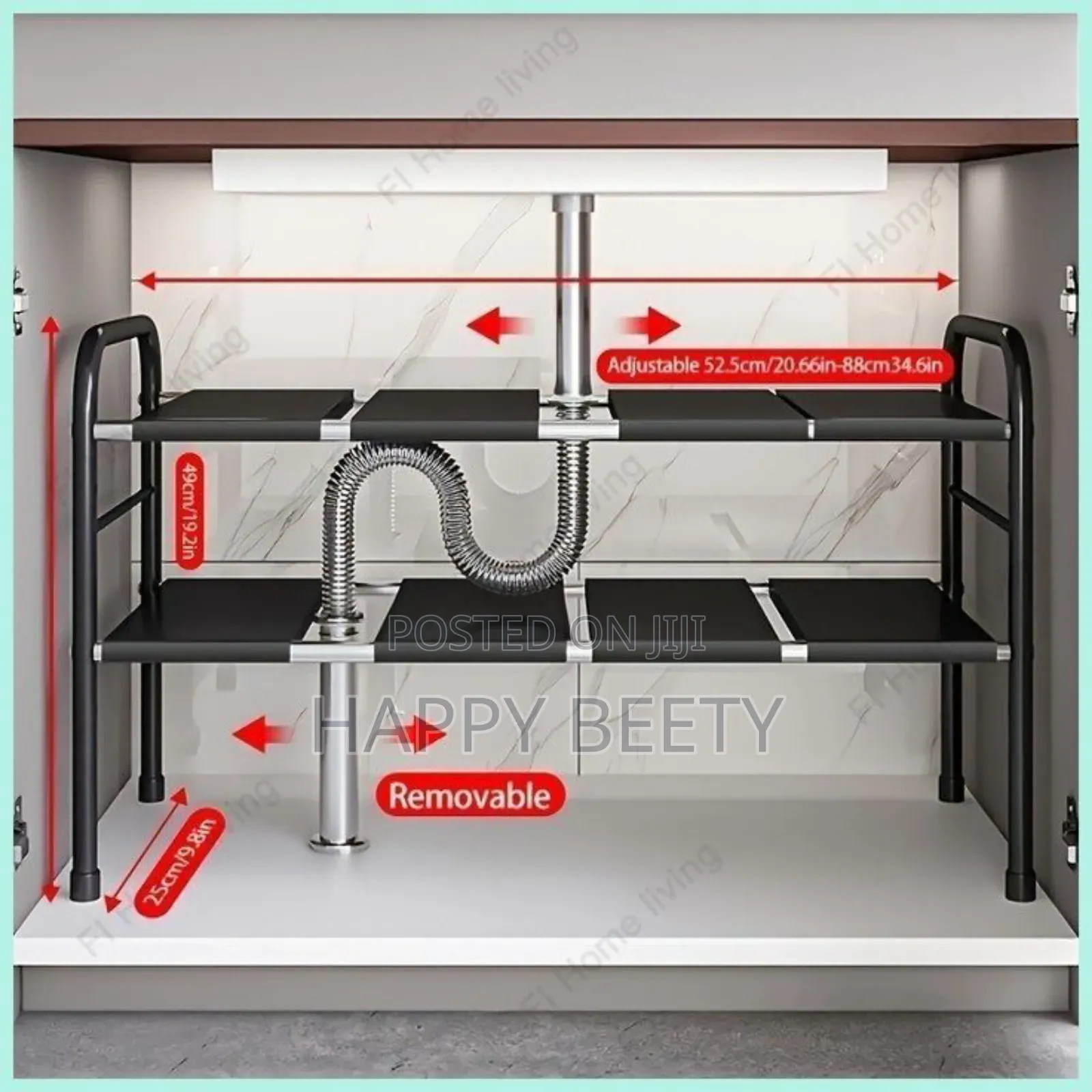 *2 Layer Expandable Under the Sink Storage Rack