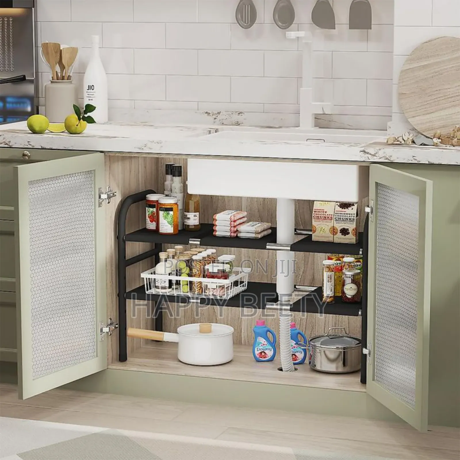 *2 Layer Expandable Under the Sink Storage Rack
