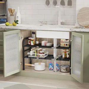 *2 Layer Expandable Under the Sink Storage Rack