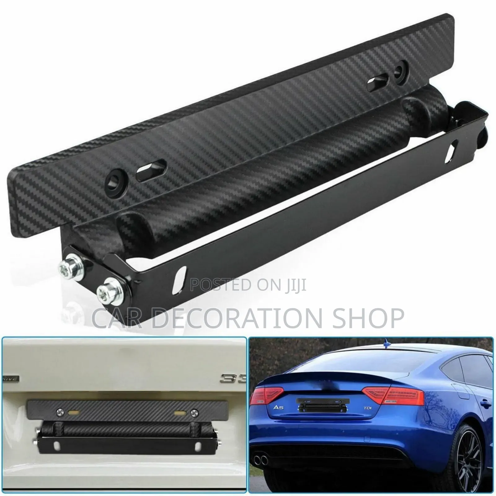 Carbon License Number Plate Bracket Frame Holder