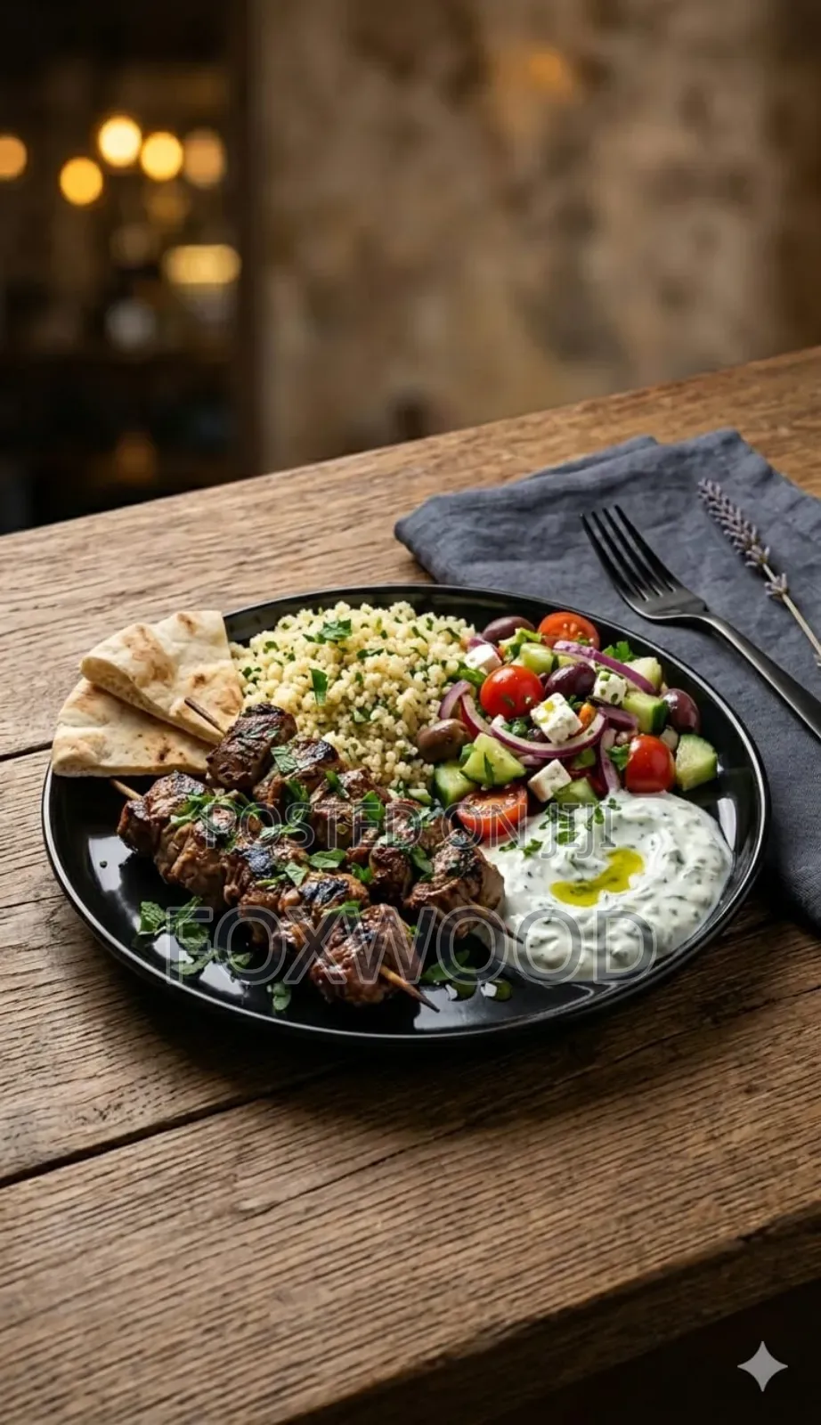 Ceramic Round Black Platter 10.5'