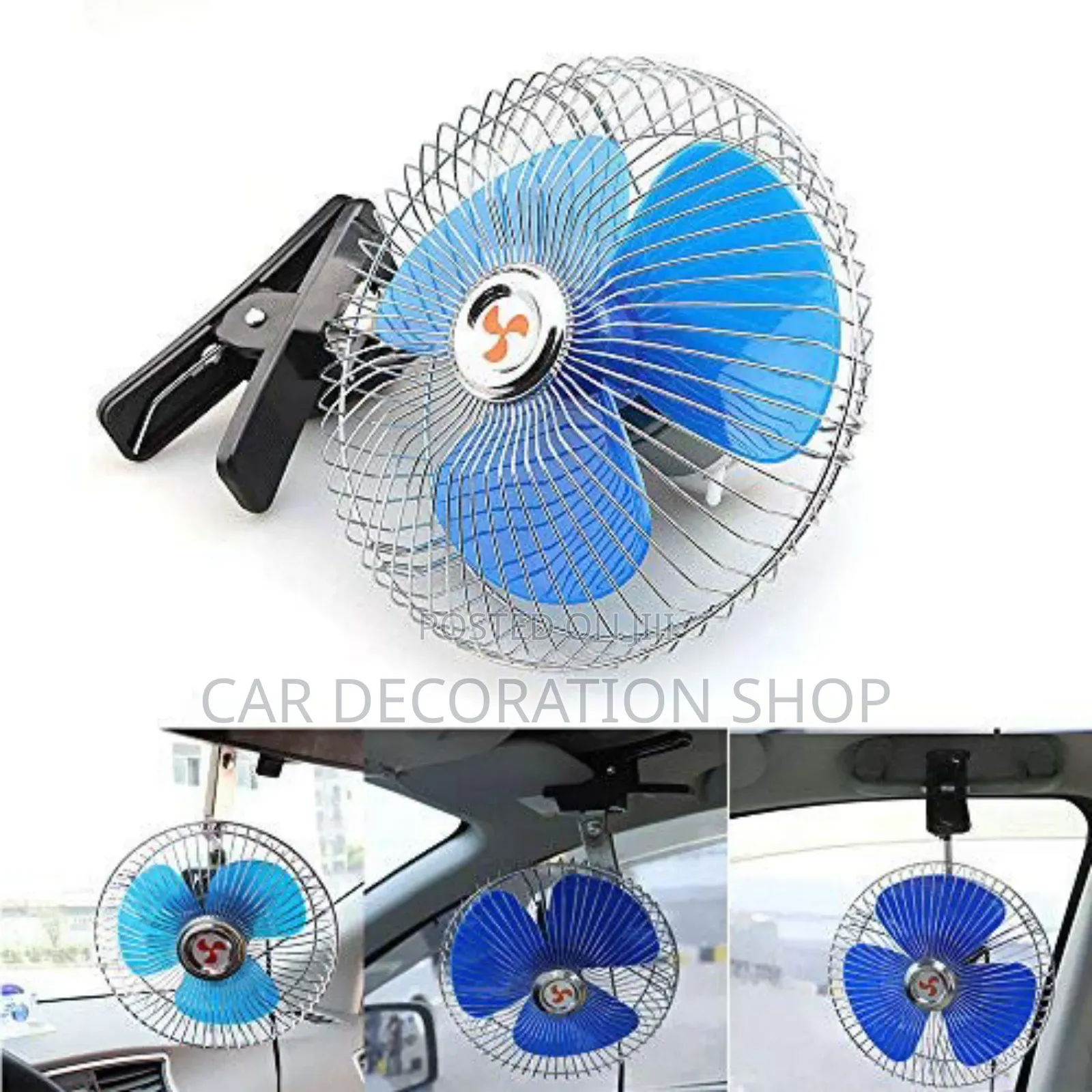 Portable Mini Clip on Rotating Dashboard Oscillating Fan