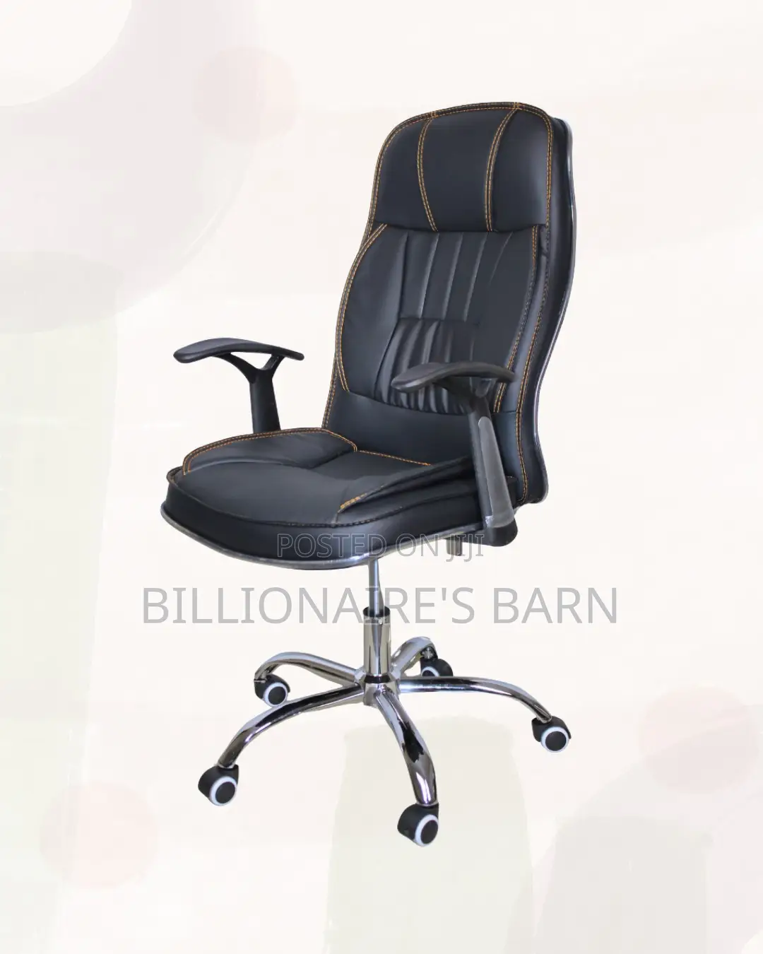 Executive Leather Office Chair High Back Padded Armrests Workspace