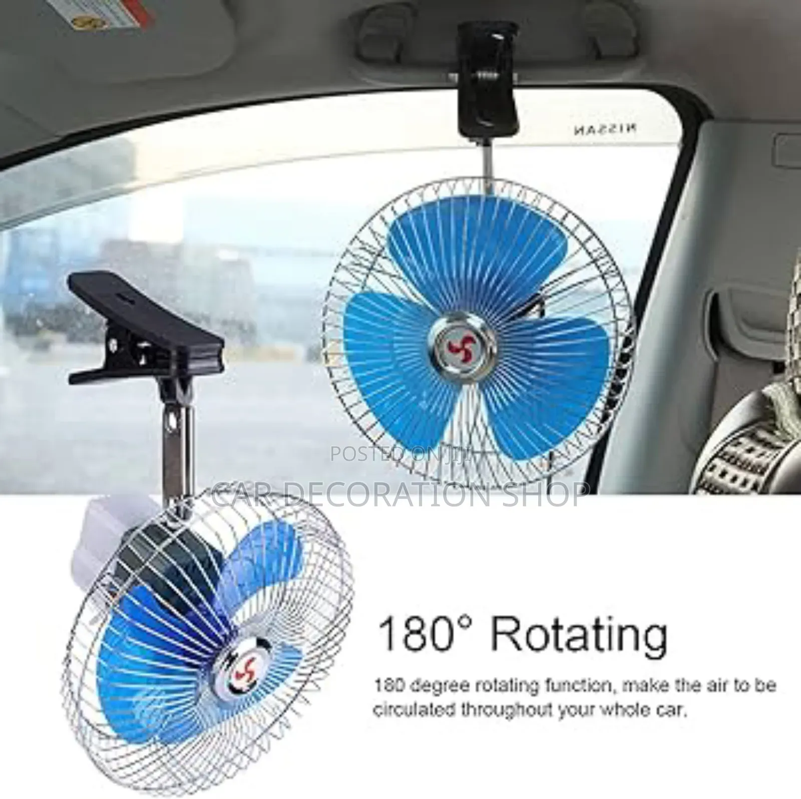 12v Dc 8invh Oscillating Fan for Car,Boat,Caravan