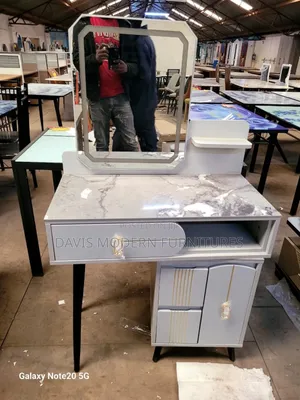 Dressing Table With Attached Mirror