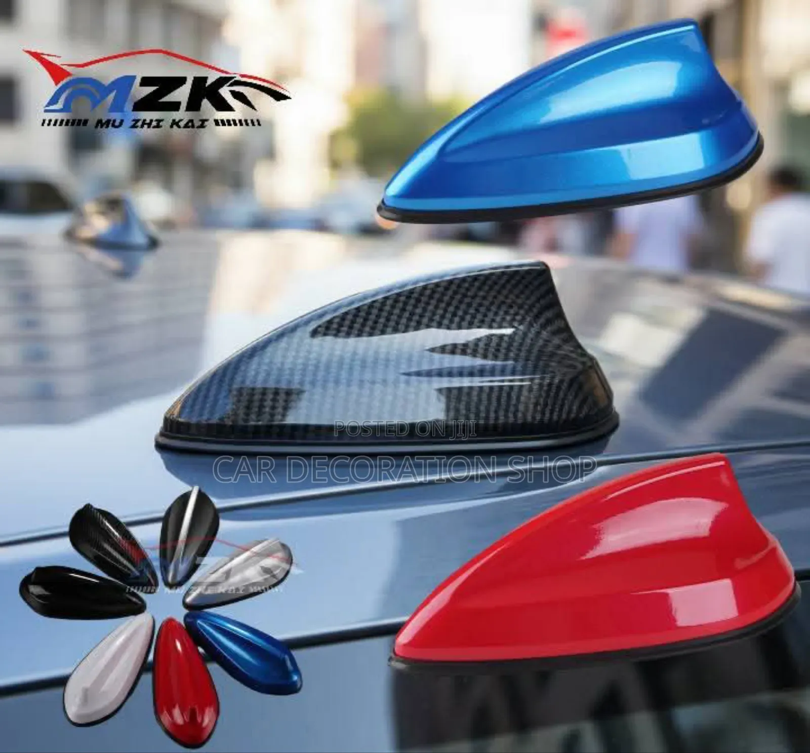 Waterproof Decorative Shark Fin Antenna in Carbon or Plain Color