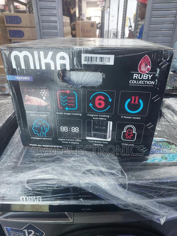Mika Microwave Oven, 20l, Digital, Solo, Silver Mmwdspb2073s - thumbnail 2