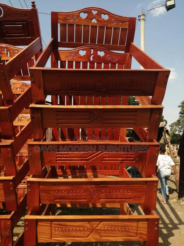 Bed Frame With Carved Decorative - main view